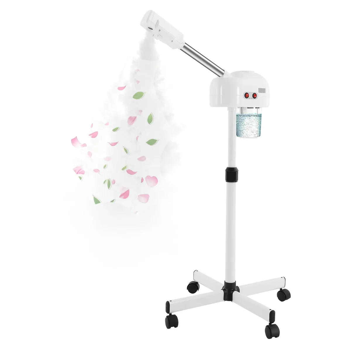  KWCWB Facial Steamer Professional-284 Ozone 800W 0.2 gal 360° Rotatable on Wheels Adjustable Height White — product photo