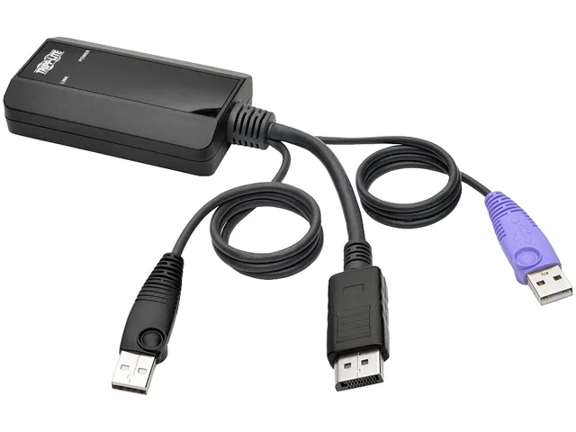 Tripp Lite DisplayPort USB server interface module, compact black enclosure