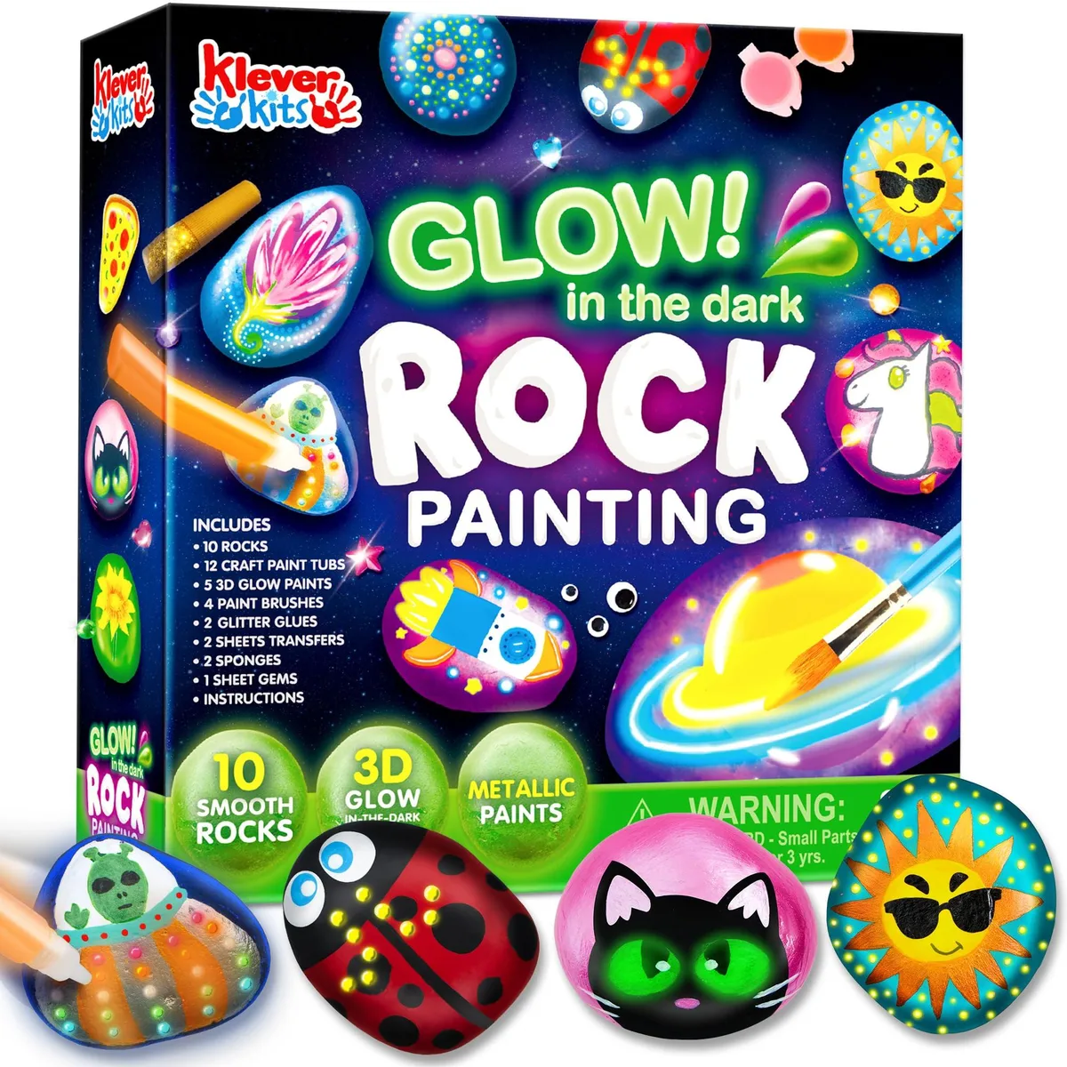  Evening Crystals 60026 Rock Painting Kit 10 Rocks 32 Gems — product photo