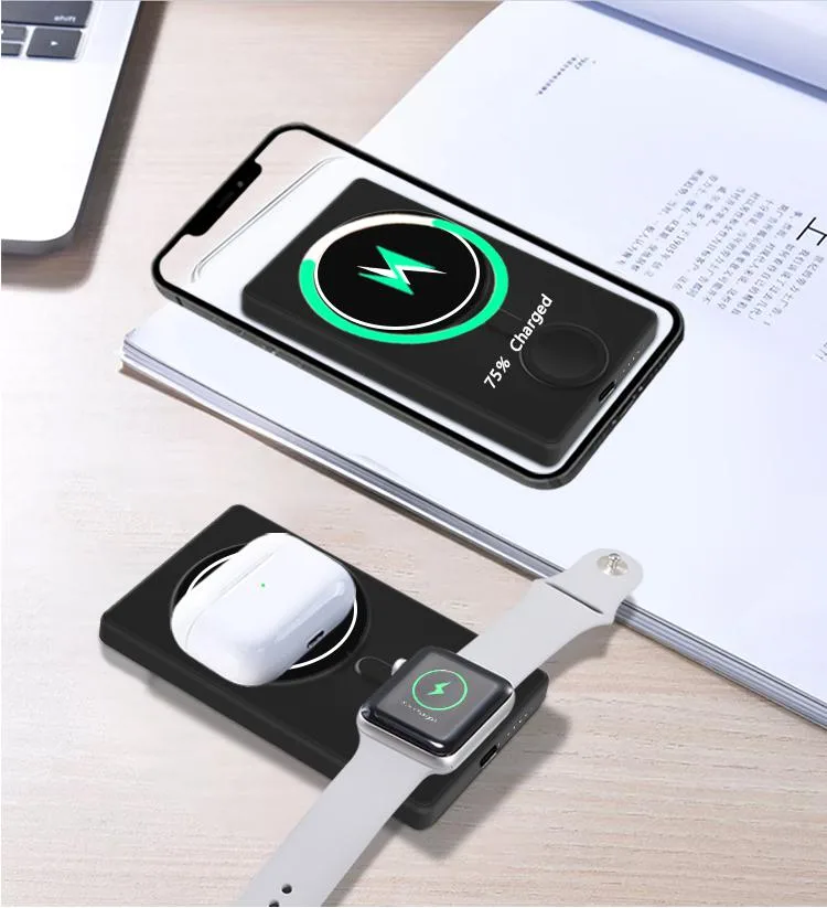 Xtreme Time Xtreme Time 3-in-1 Magnetic Power Bank for Apple &amp; Android Phones, Apple Watch, &amp; AirPods — product photo