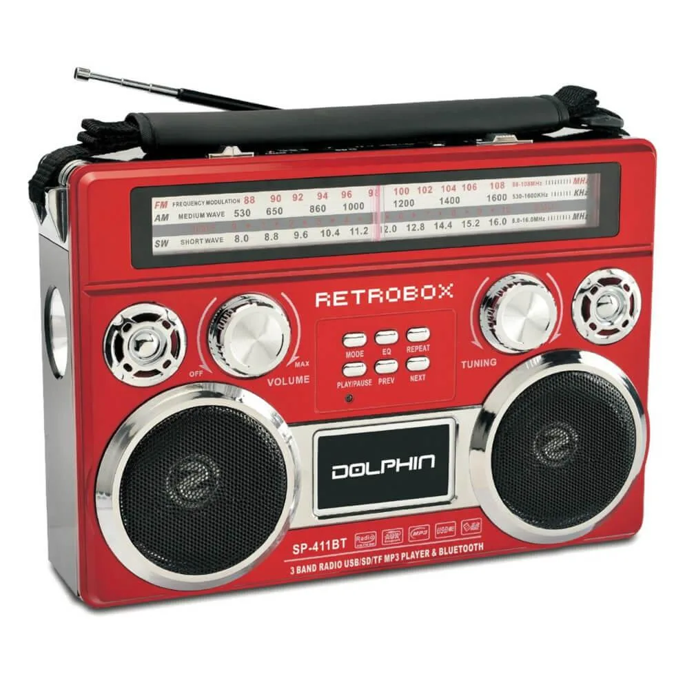Dolphin Dolphin SP411BTRED Retrobox portable speaker Red — product photo