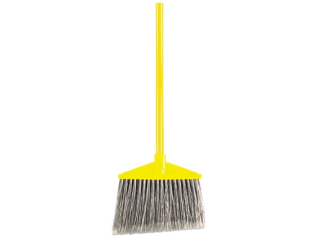 Rubbermaid Commercial Rubbermaid Commercial 637500GY Angled Broom Poly Bristles 46-7/8" Handle Gray — product photo