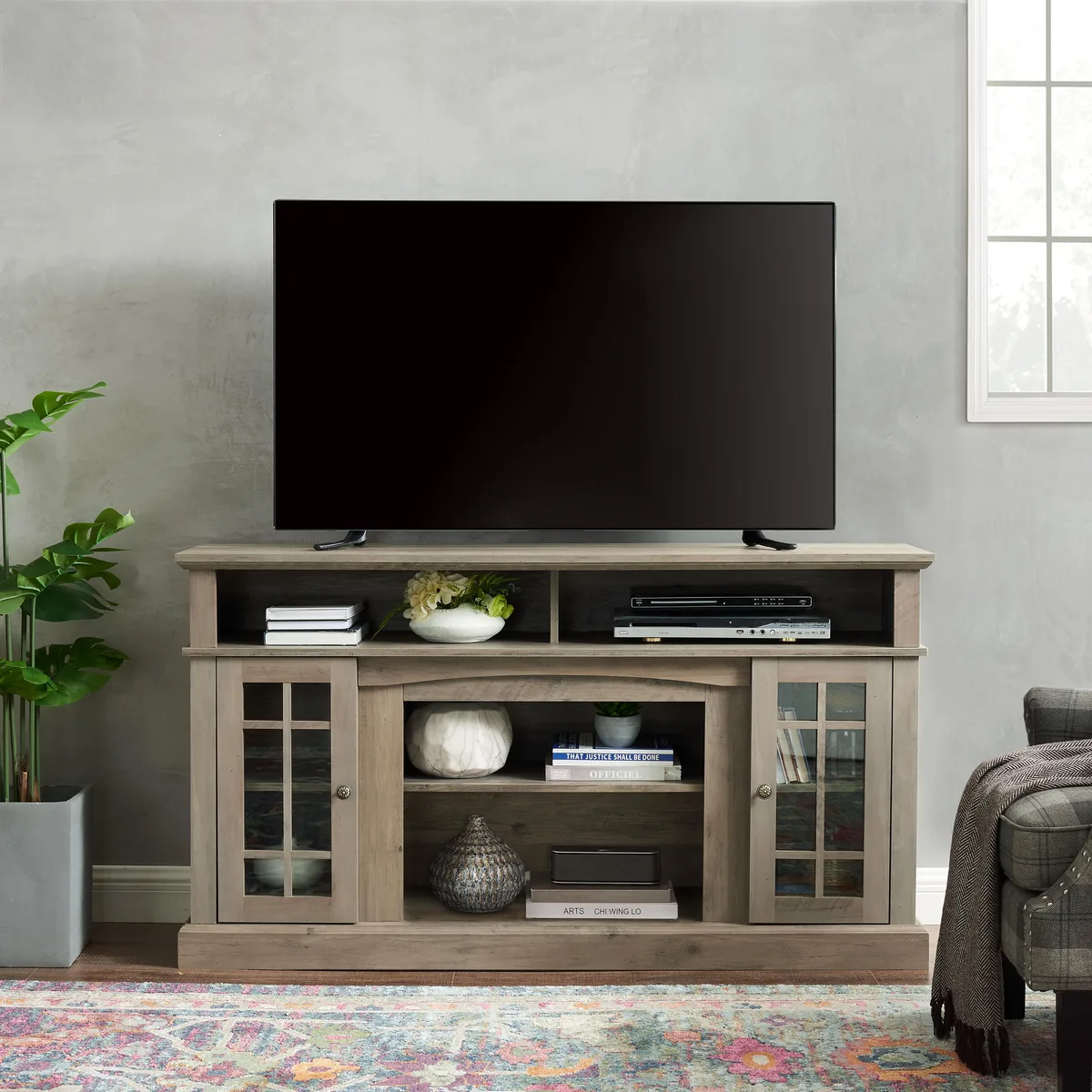 tuphen tuphen TV Stand Gray Wash 58.25"W for TVs up to 65 — product photo