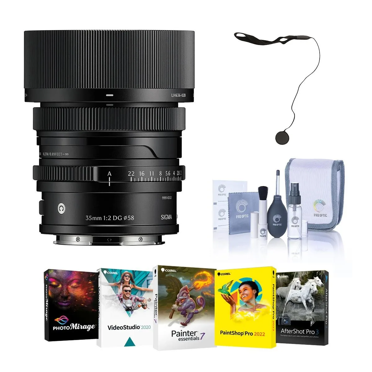 SIGMA SIGMA 35mm f/2 DG Contemporary L Mount Lens with Software &amp; Cleaning Kit — product photo