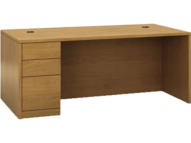 HON HON 105896LCC 10500 L Workstation Single Ped Desk Left Full-Height Ped 72 x 36 Harvest office furniture — product photo