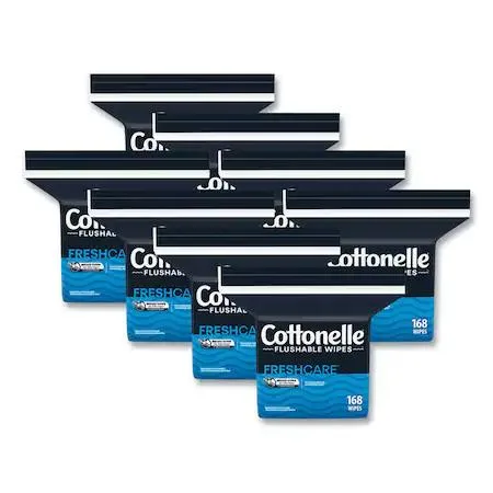 Cottonelle Cottonelle 10358CT Fresh Care Flushable Cleansing Cloths White 168 Pack — product photo