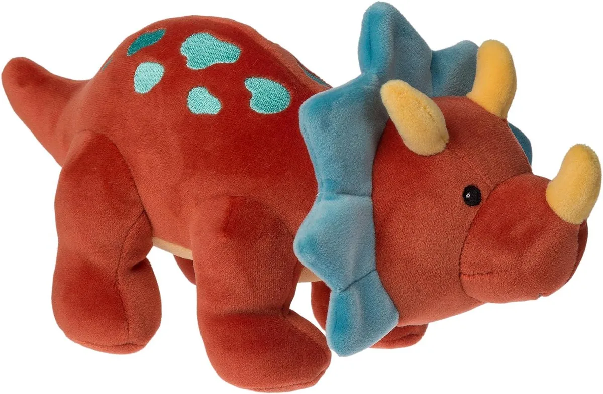 Mary Meyer Stuffed Toys Mary Meyer Smootheez 10-Inch Coral Orange Triceratops Stuffed Toy — product photo