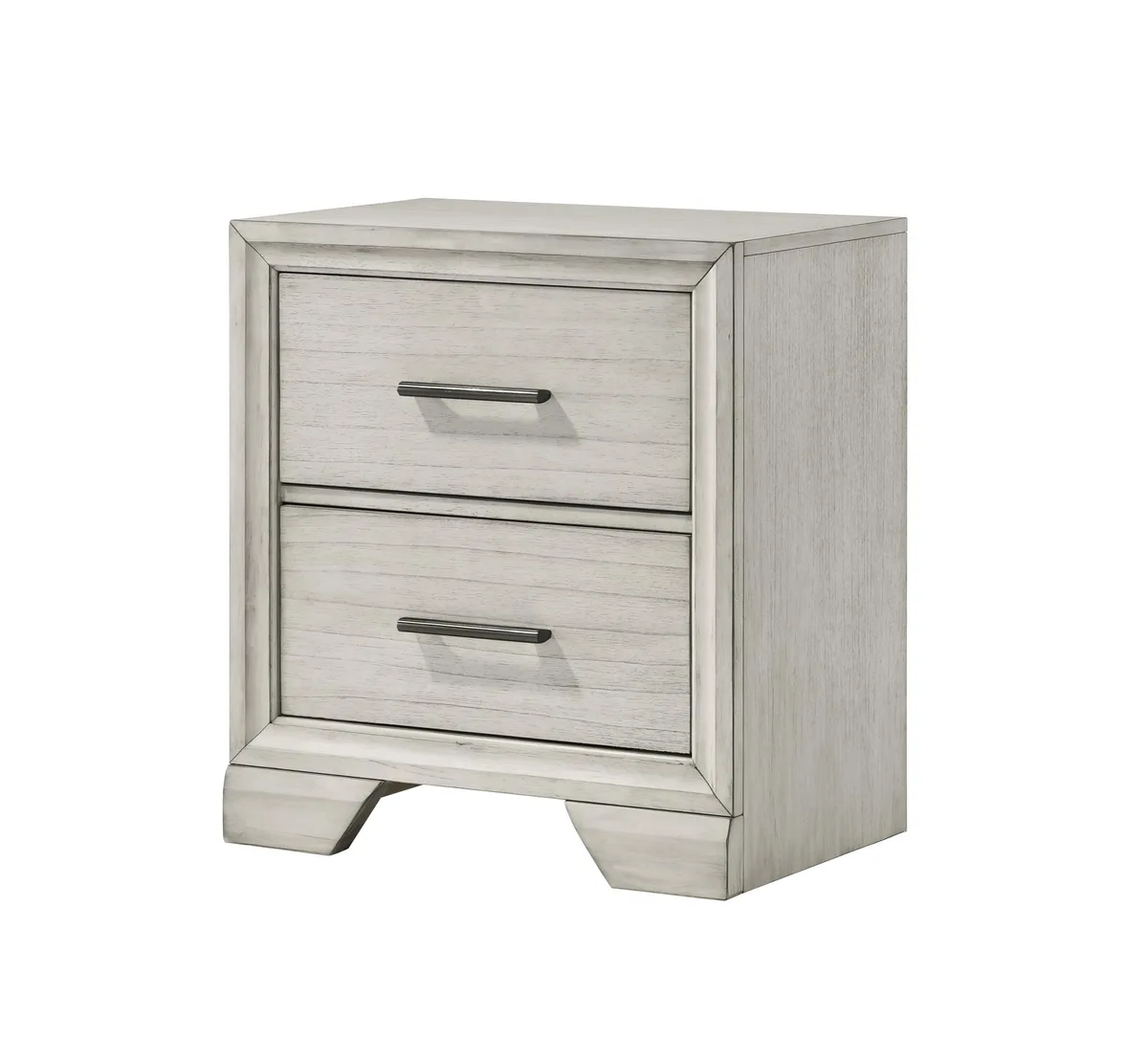 tuphen tuphen Contemporary Nightstand White Mist 23.6x16.3x26.5" Two Drawers — product photo