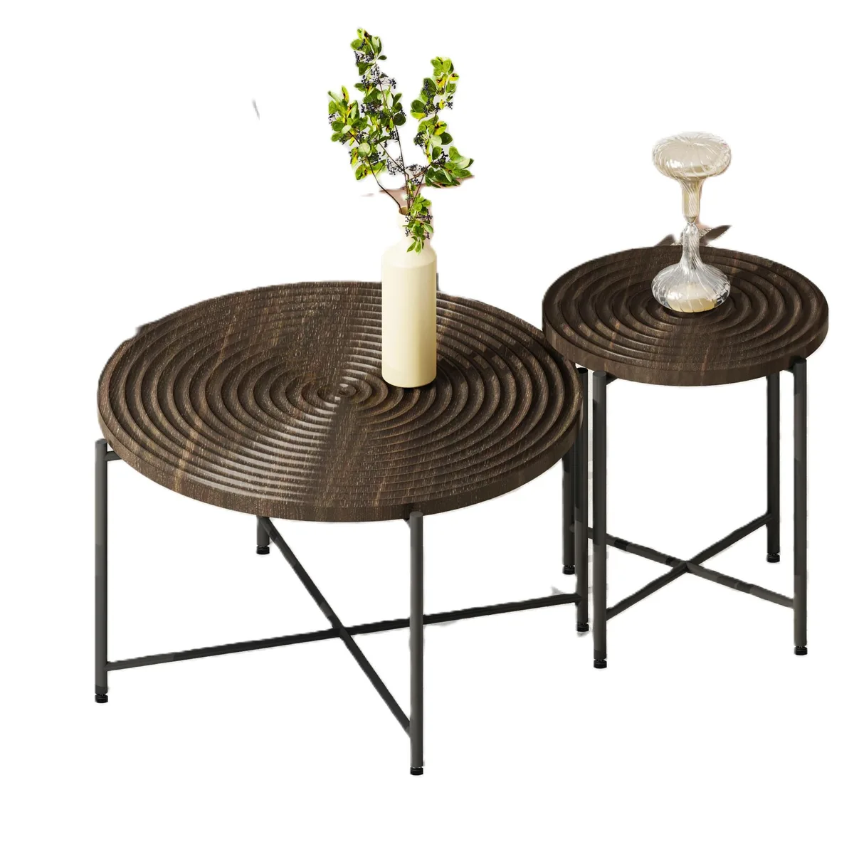 tuphen tuphen 2-Piece Coffee and End Table Set Dark Walnut — product photo