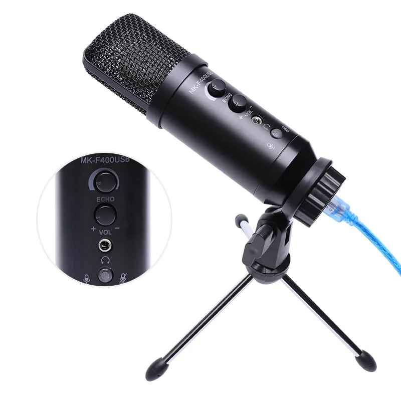 SOVAWIN SOVAWIN USB Condenser Microphone Cardioid Black with Tripod — product photo
