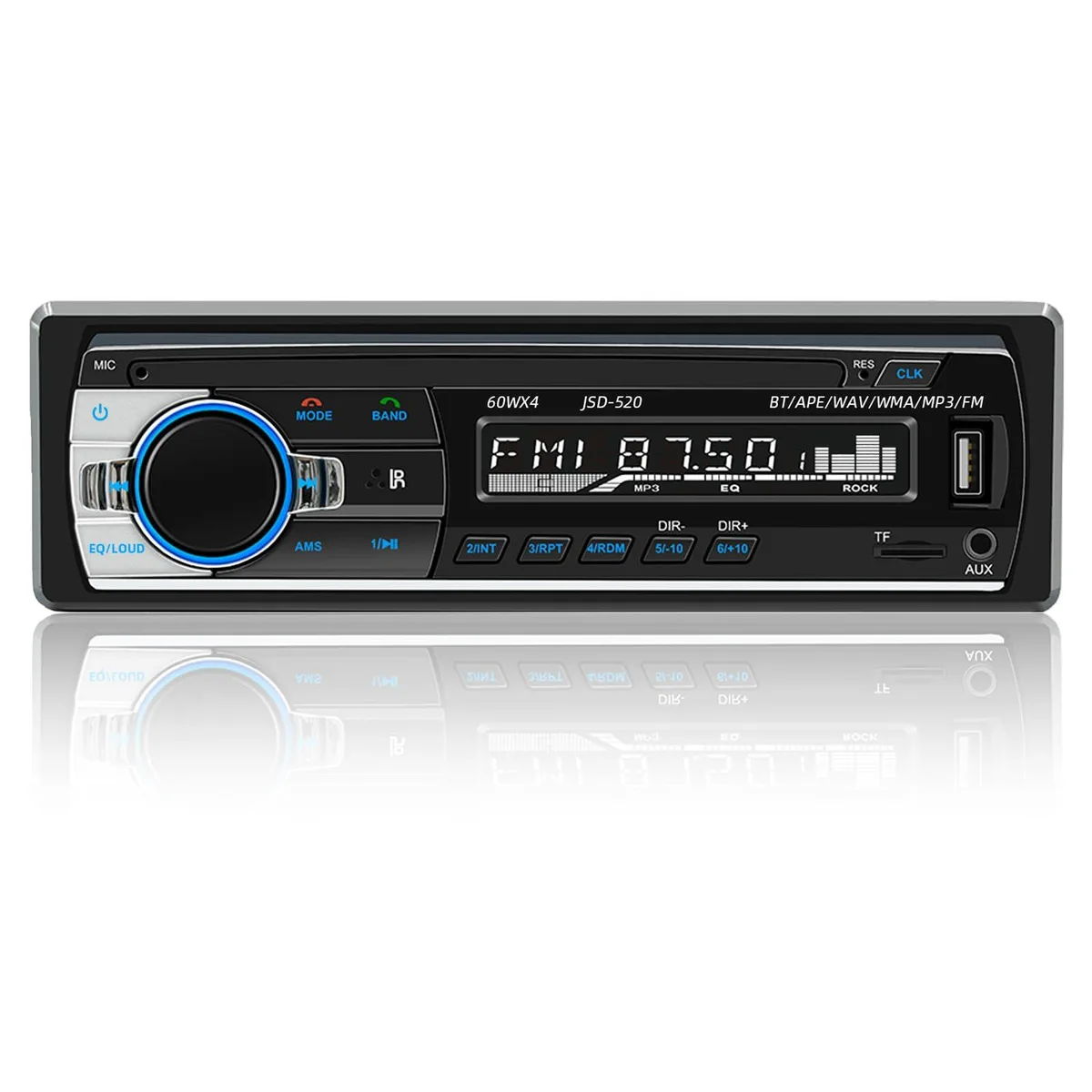  BOSS AUDIO 1/2 DIN Bluetooth FM USB AUX TF Receiver — product photo