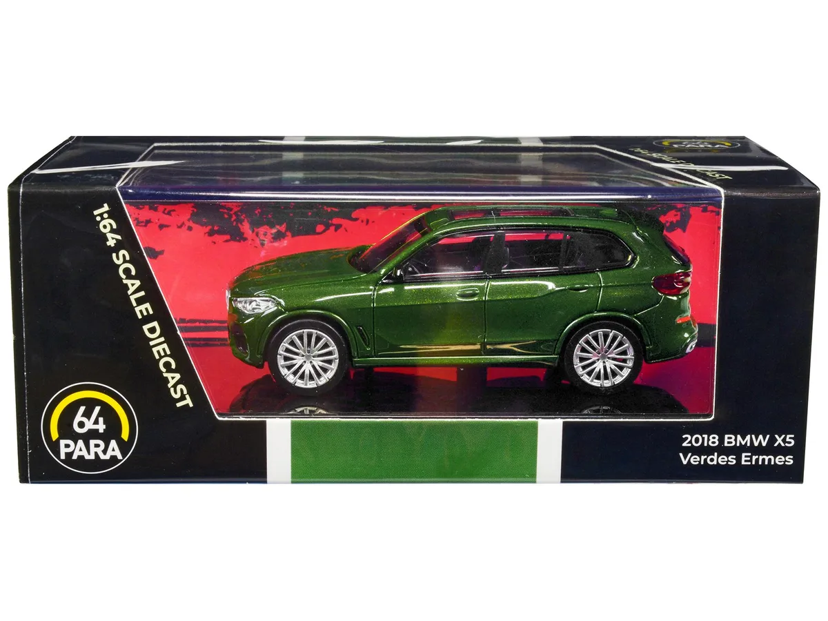 Paragon Paragon 2018 X5 Verde Ermes Green Metallic Sunroof 1/64 Diecast Car — product photo