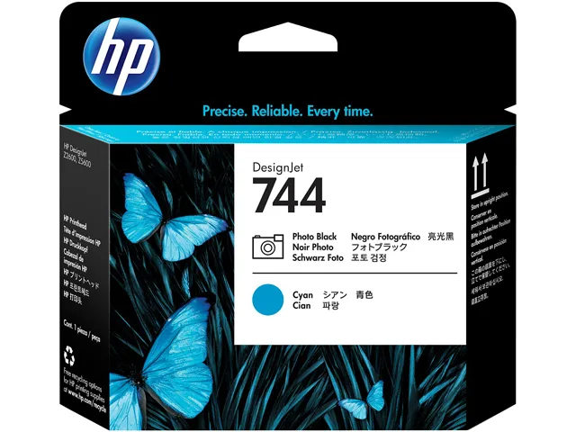 HP HP F9J86A 744 Photo Black Cyan DesignJet Printhead — product photo