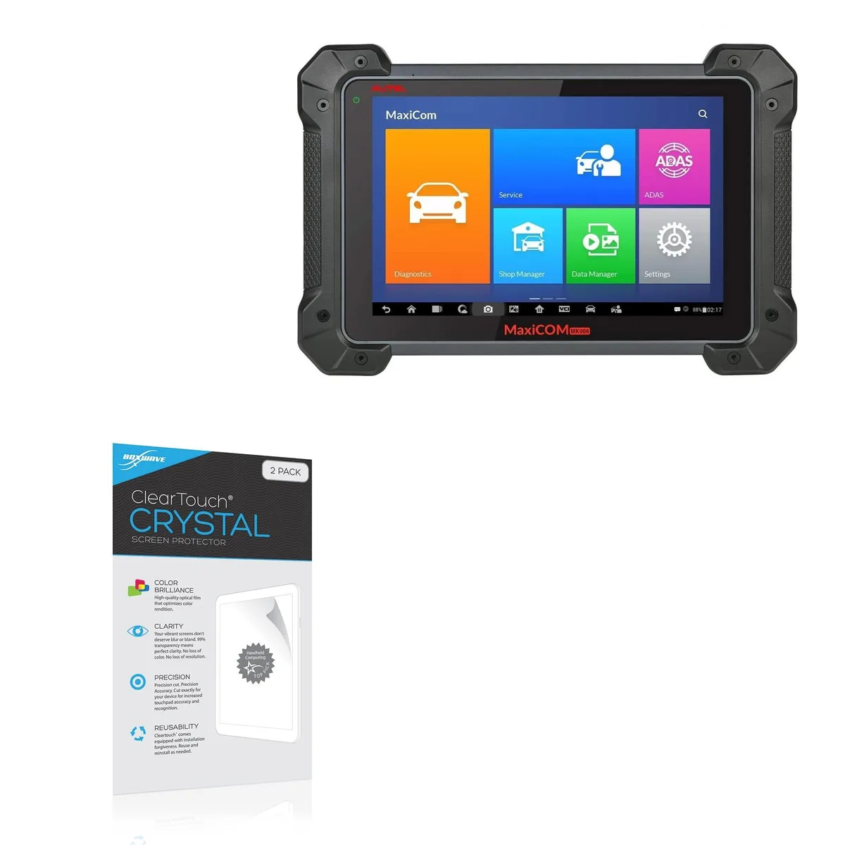 Boxwave BoxWave ClearTouch Crystal Screen Protector for Autel MaxiCOM MK908 (2-Pack) — product photo