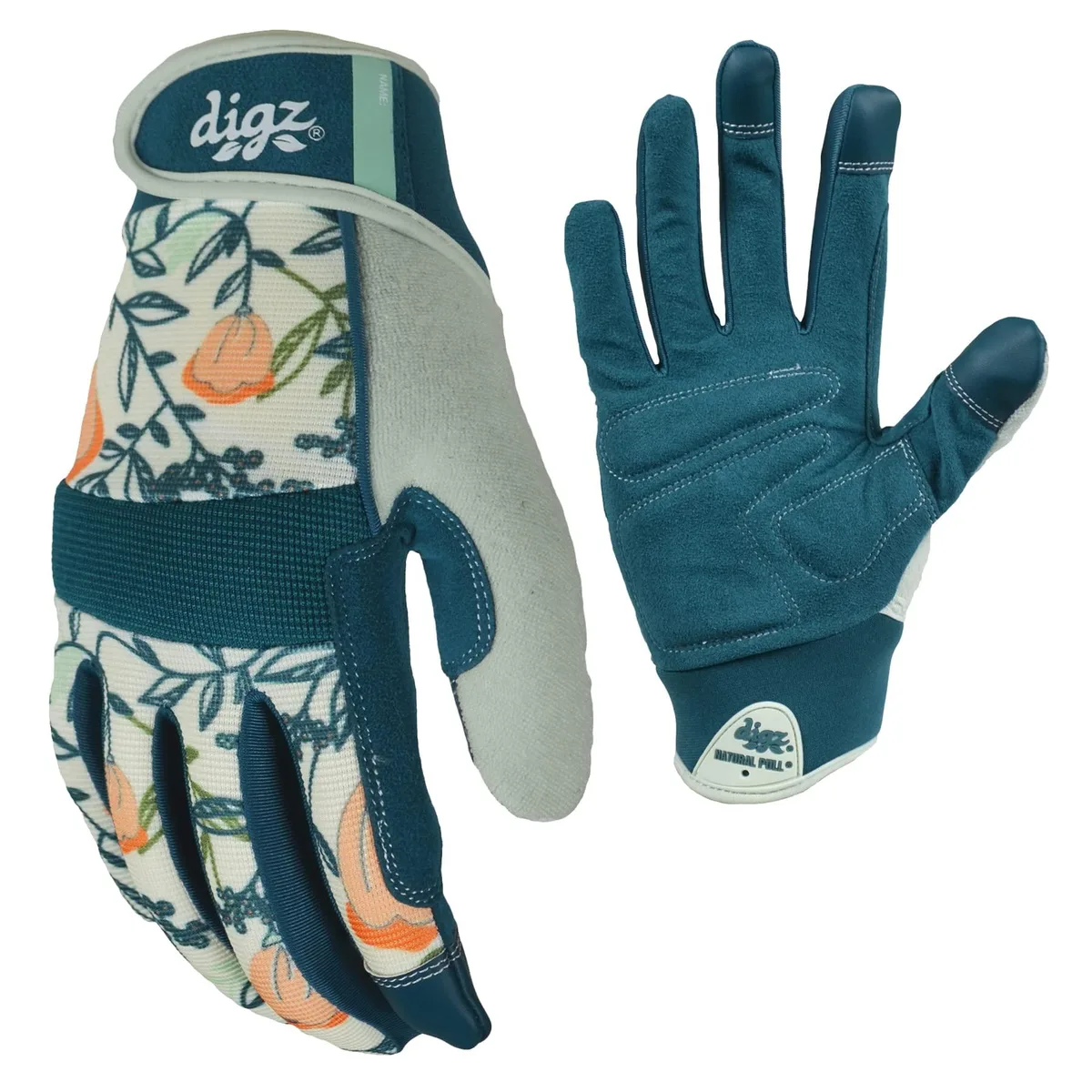 DIGZ 77861-23 Gardening Gloves Medium Coral Floral — product photo