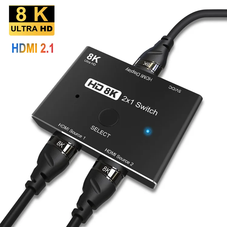 AUGLAMOUR AUGLAMOUR HDMI 2.1 2x1 Switch 8K@60Hz 4K@120Hz 48Gbps — product photo
