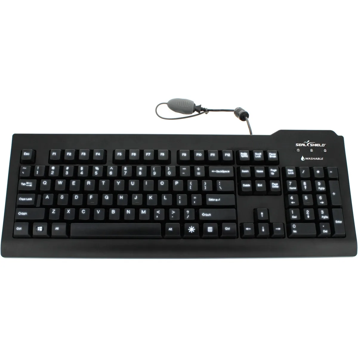 Seal Shield Seal Shield Silver Seal Glow Medical Grade Keyboard SSKSV207G — product photo