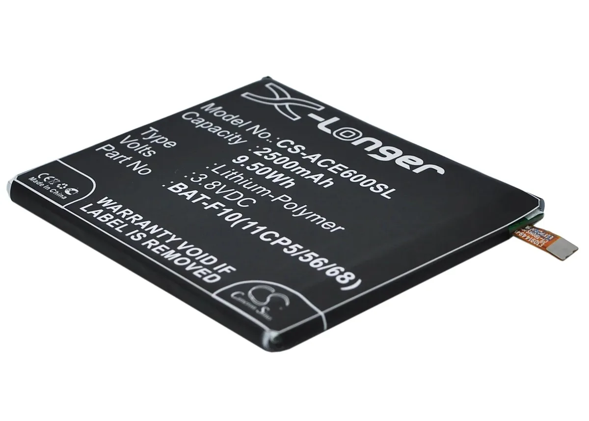 Rectangular rechargeable battery pack labelled Cameron Sino for Liquid E600