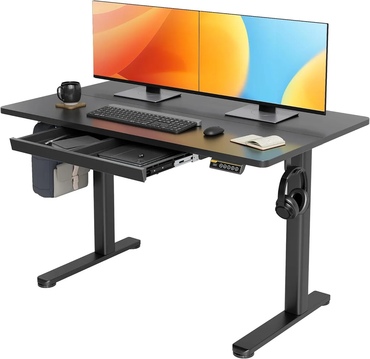 BFKK BFKK 48" Standing Desk with Drawers, Black — product photo