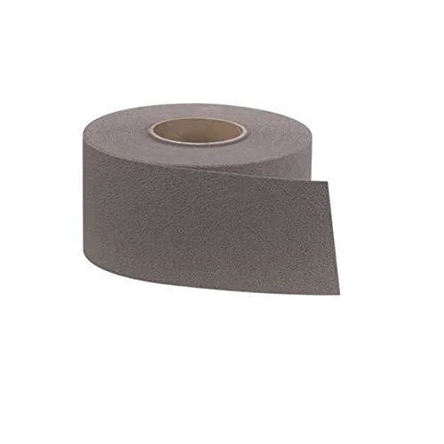 Gray anti-slip tread roll, 60 ft by 4 in, rubber-backed, matte finish