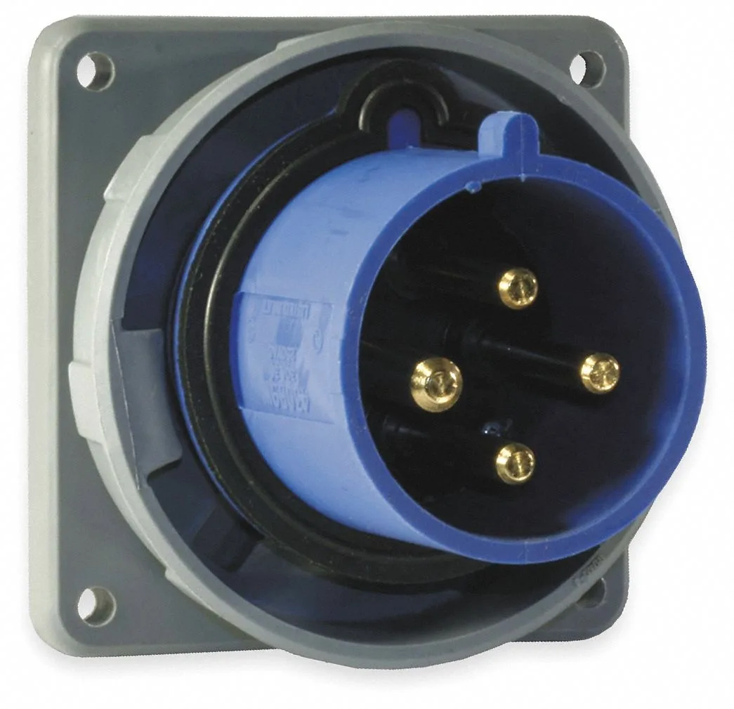 Hubbell Incorporated Hubbell Incorporated HBL430B9W Watertight Pin &amp; Sleeve Inlet 30 A 250 V AC — product photo