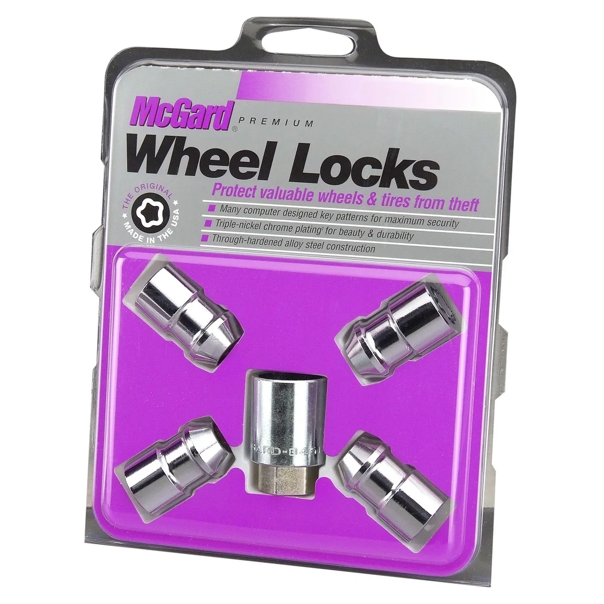 MCGARD MCGARD 24198 Chrome Cone Seat Wheel Lock Set 1/2"-20 accessories - wheel — product photo