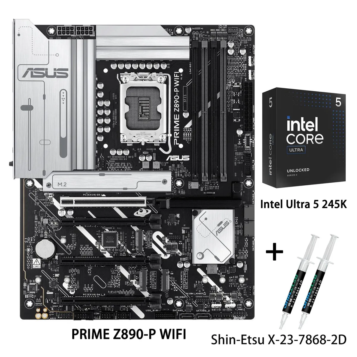 ASUS ASUS PRIME Z890-P WIFI Intel motherboard &amp; Core Ultra 5 245K CPU — product photo