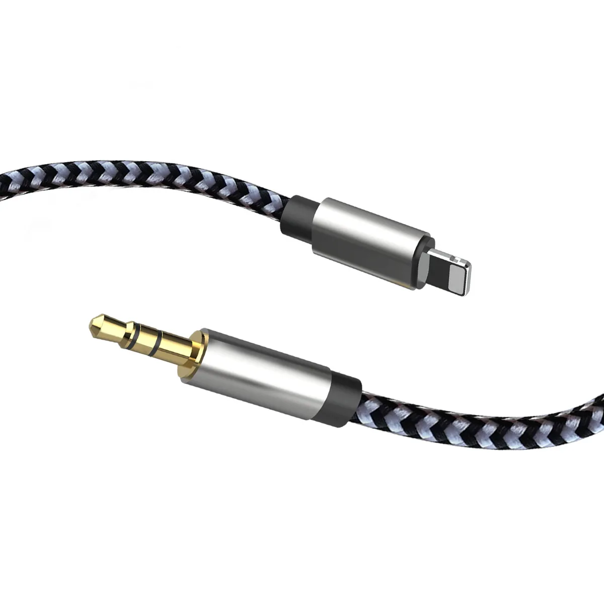 MOSWAG MOSWAG 2-Tone Lightning to 3.5mm Aux Cable 1.3 ft — product photo