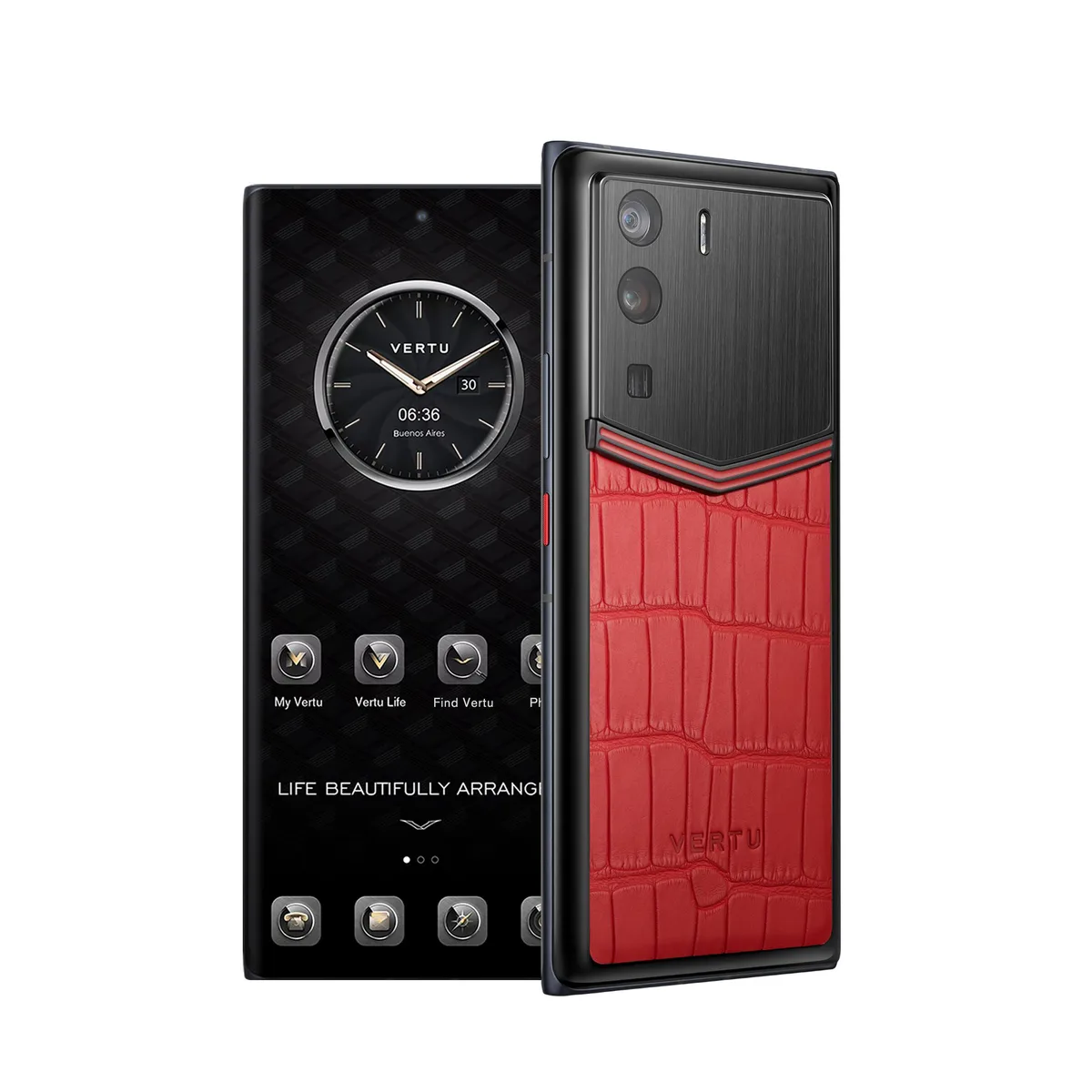VERTU VERTU METAVERTU Alligator Leather Web3 12GB 512GB 6.67" Flame Red cell phones - unlocked — product photo
