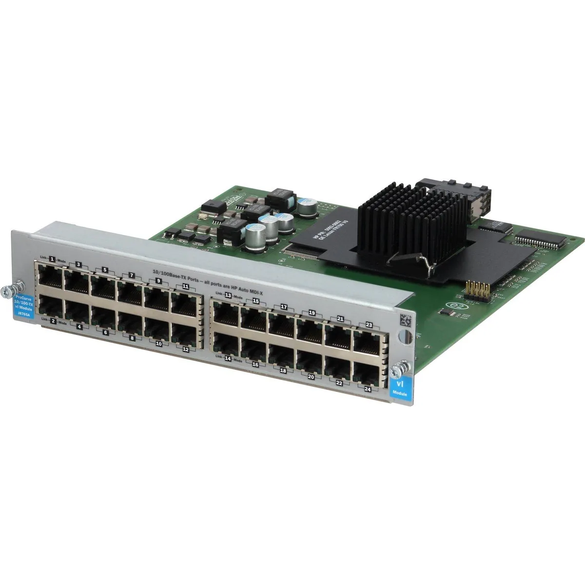 HPE HPE J8765A 24-port 10/100 network switch module — product photo