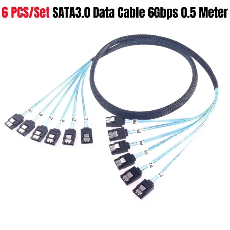 YEPLOOK YEPLOOK 6 SATA3.0 1M 6Gbps SAS 7Pin Straight Blue — product photo