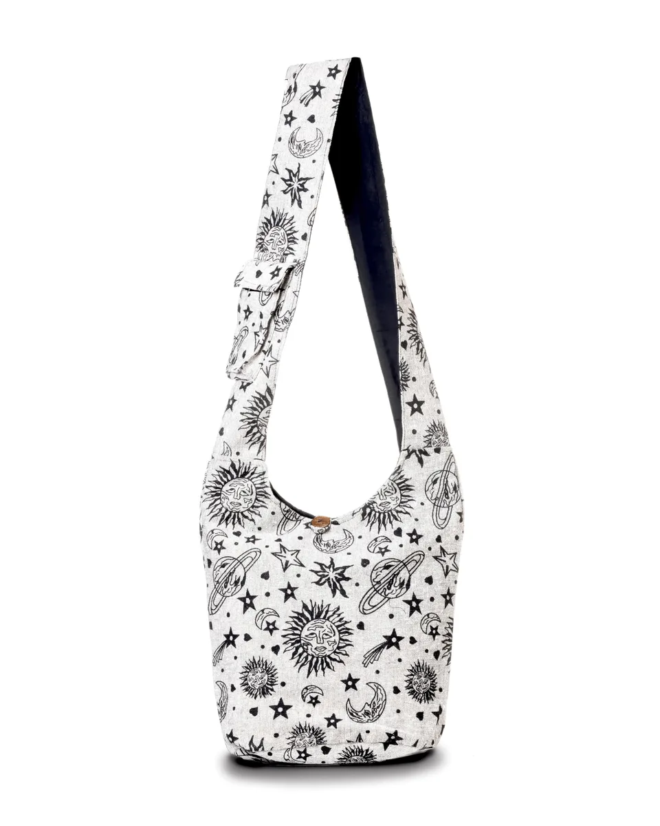 Jupiter Gear Home Jupiter Gear Home Celestial Print Hobo Bag KC-477-HB 100% Cotton .65lbs — product photo