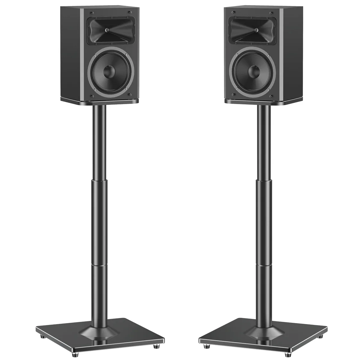 MOUNTUP MOUNTUP Universal Speaker Stands Pair 28.3"–37.4" Black MU9132-L 2 in 1 accessory — product photo