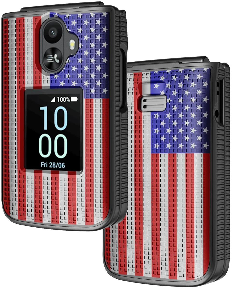 Nakedcellphone Nakedcellphone Hard Case Cover for TCL Flip 3 Phone - USA American Flag Design — product photo