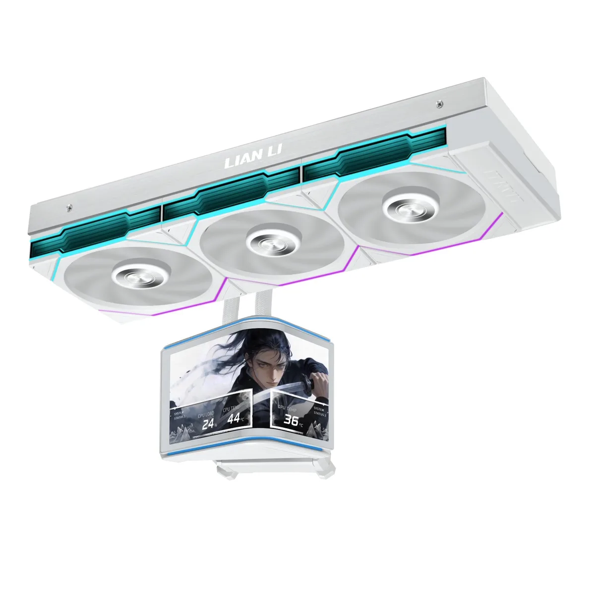 Lian Li Lian Li Hydroshift II OLED Curved 360TL liquid cooler 360mm 6.67" 500 nits White — product photo