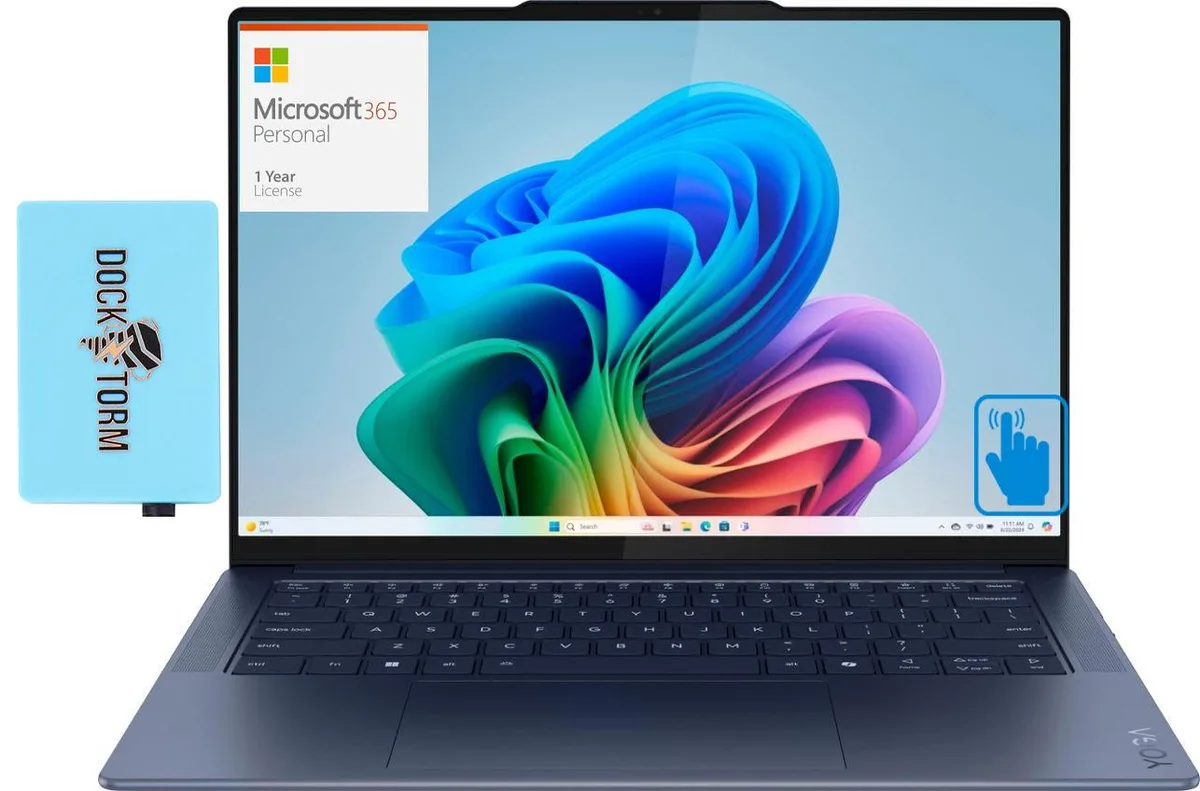Lenovo Lenovo Yoga Slim 7x Snapdragon X Elite 12-Core 16GB 512GB 14.5" Touch OLED Cosmic Blue laptop — product photo
