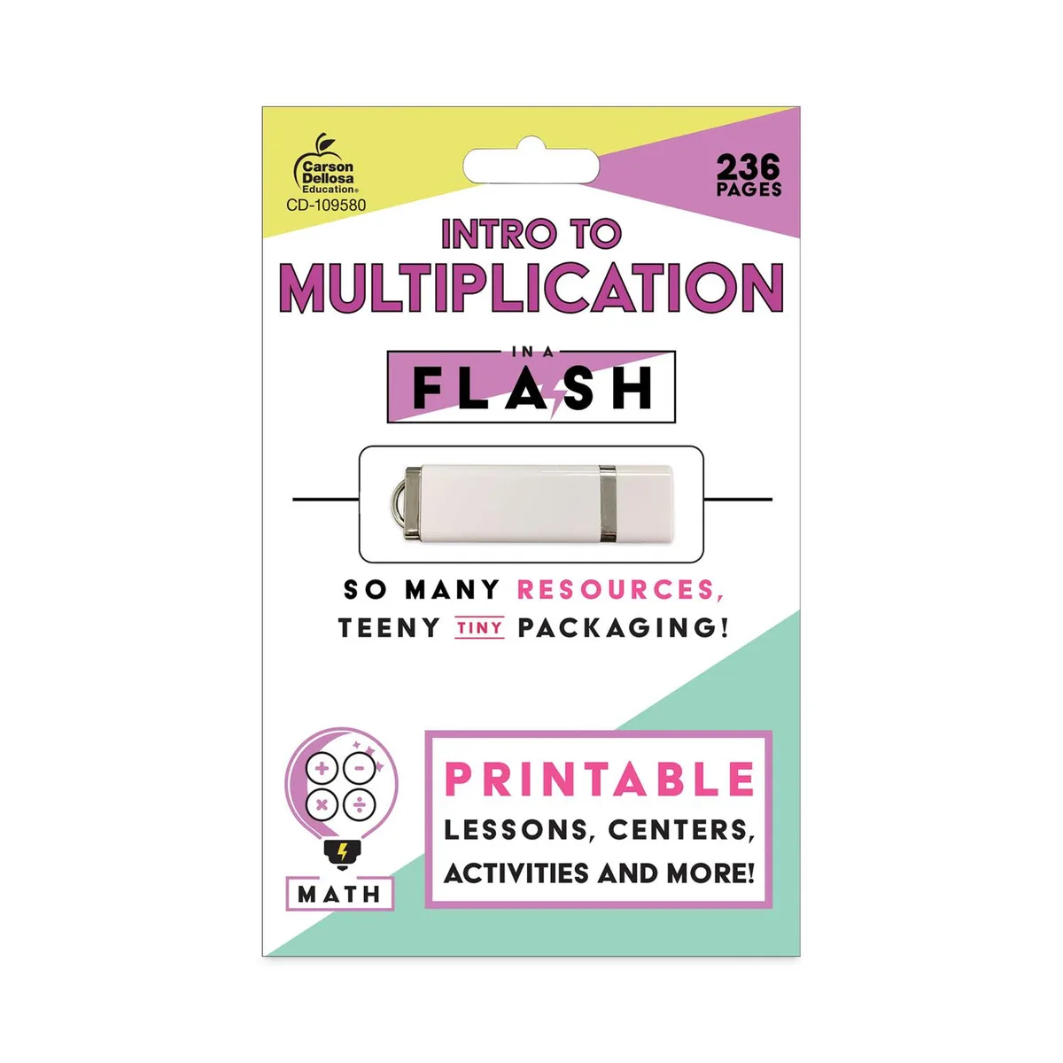 Carson-Dellosa Publishing Carson-Dellosa Publishing 109580 In a Flash USB Intro to Multiplication Ages 7-9 educational supply — product photo