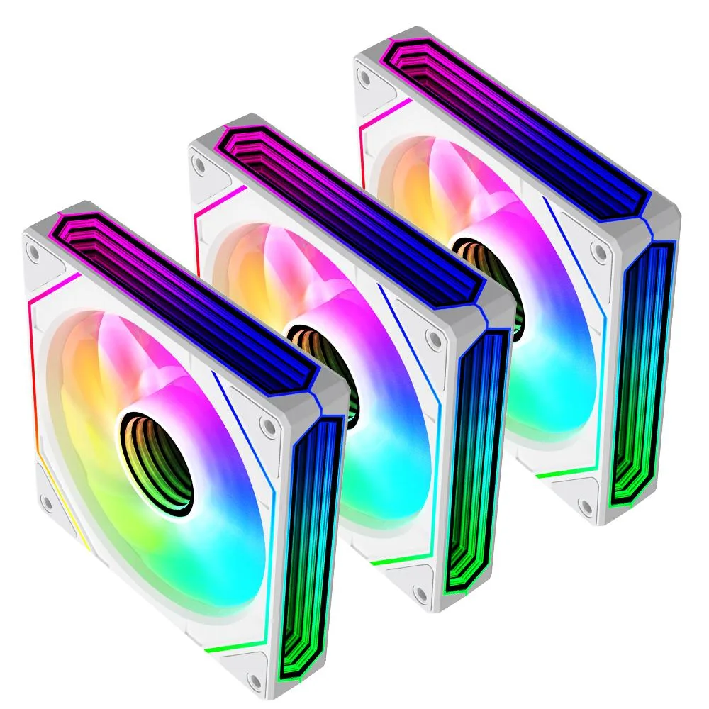 Jungle Leopard Jungle Leopard Prism6 PRO ARGB 120mm Case Fan White 3-Pack — product photo