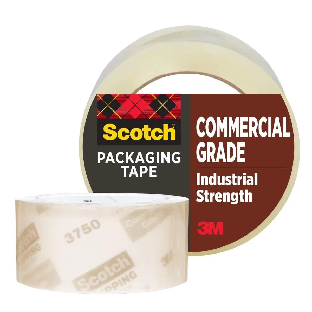 Six clear tape rolls in a pack, 1.88 inches wide