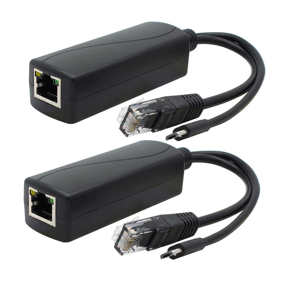  ANVISION AV-PS05 USB-G-2 2-Pack Gigabit PoE Splitter 48V to 5V 2.4A Micro USB — product photo