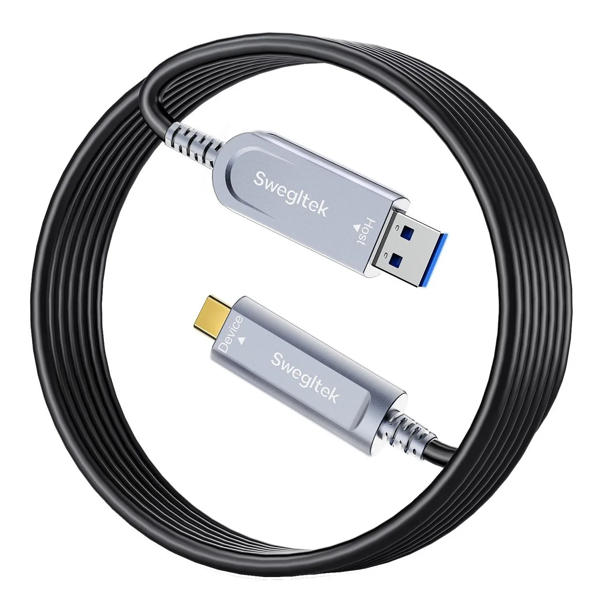 Bipra Bipra 10Gbps Fiber Optic USB A to C Cable 33ft 2 in 1 accessory — product photo