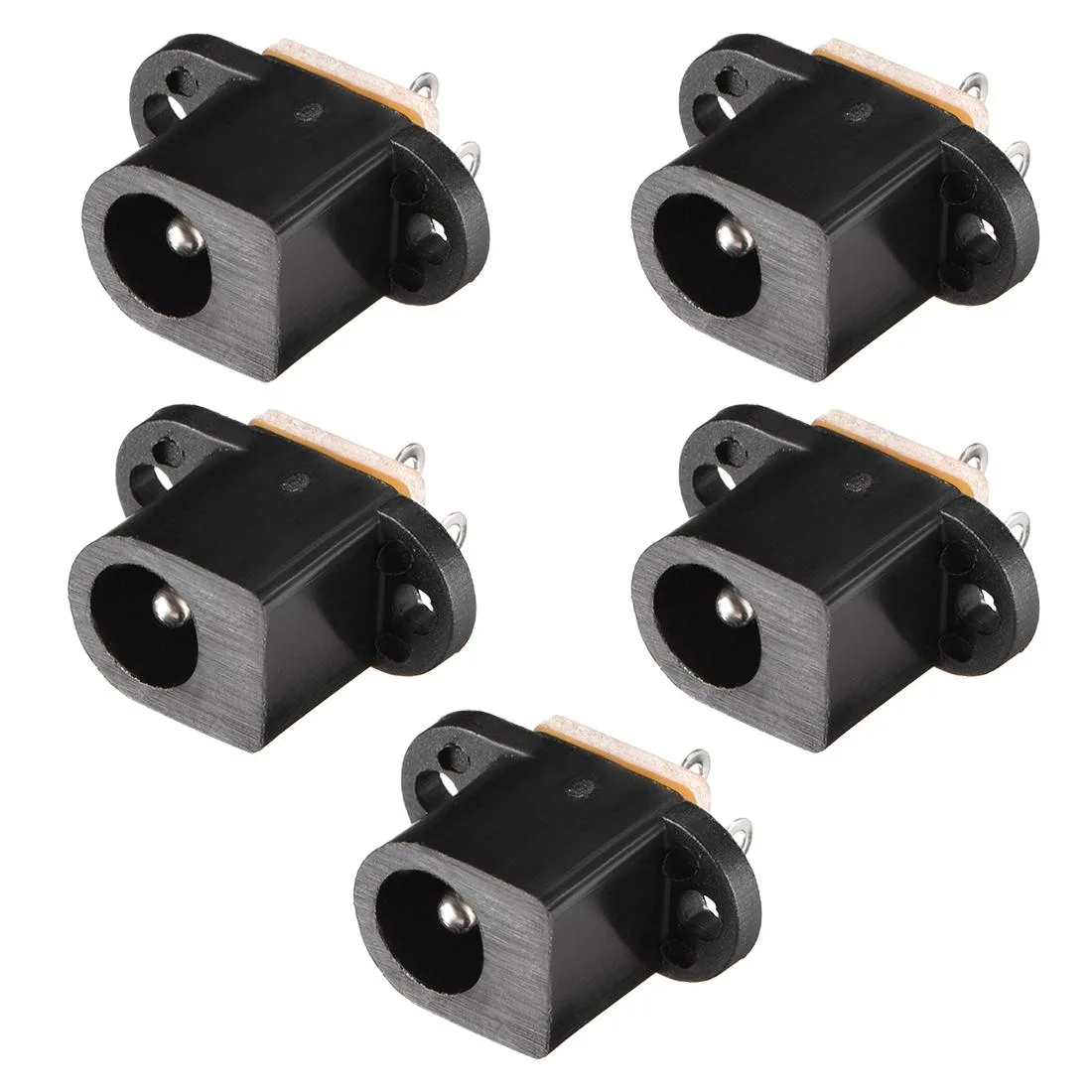 Unique-Bargains Unique-Bargains DC-017 5.5mmx2.0mm DC Power Jack Socket 3 Pin Female Panel Mount Connector 5pcs — product photo