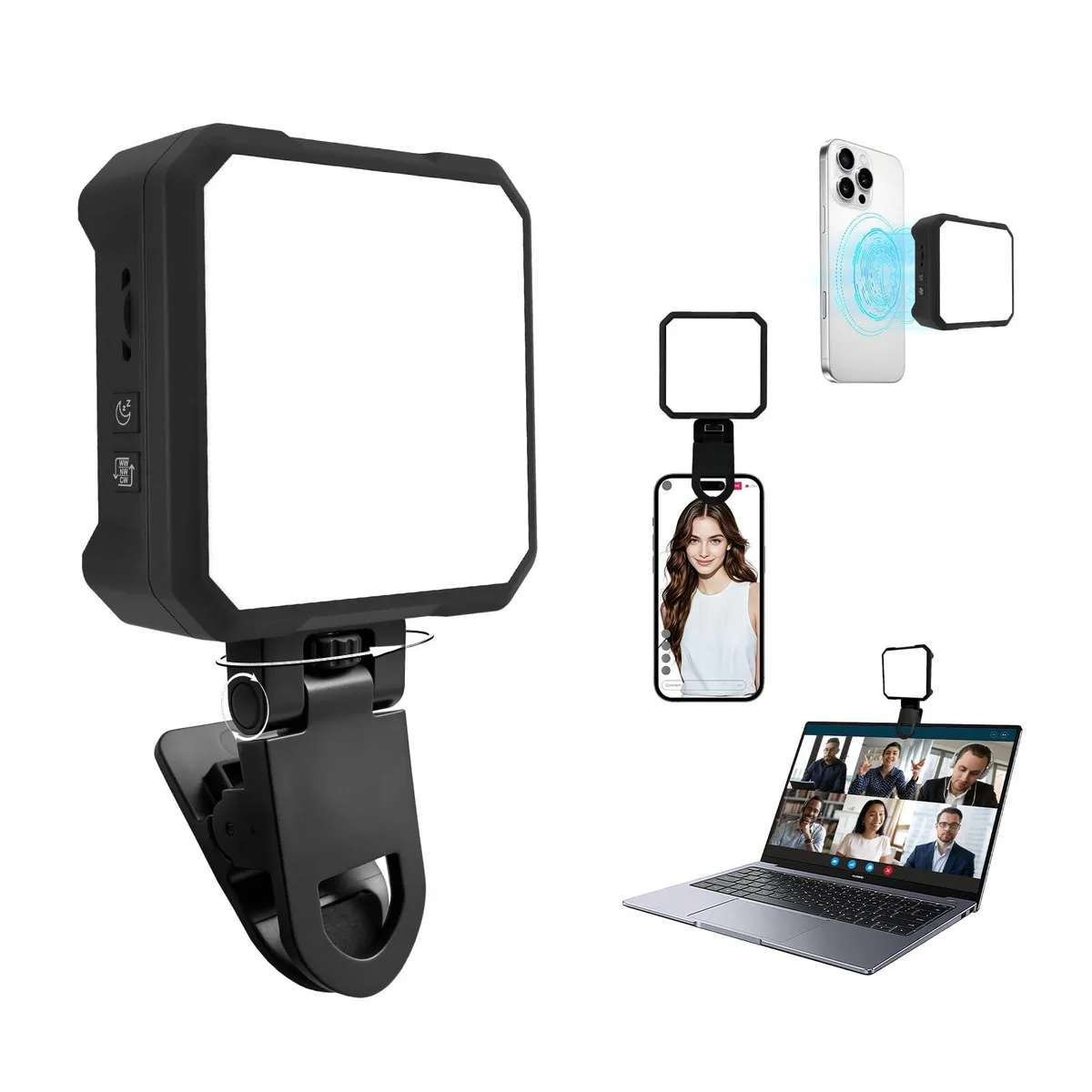  Neewer LM0101 Magnetic Selfie Light 2000mAh 2500K-9000K CRI 98+ Black — product photo
