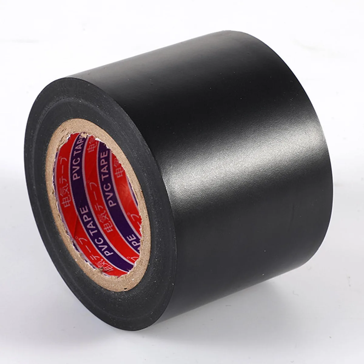 Single roll of black electrical tape in a 2-inch by 66-foot size