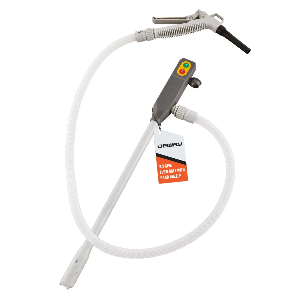 Deway Deway Battery-Powered Stick Fuel Transfer Pump 3.2GPM 51" Hose — product photo
