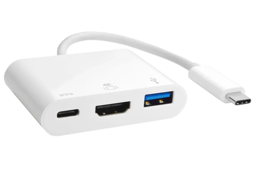 PPA International PPA International USB-C to HDMI Multi-Port Hub White 4 in — product photo