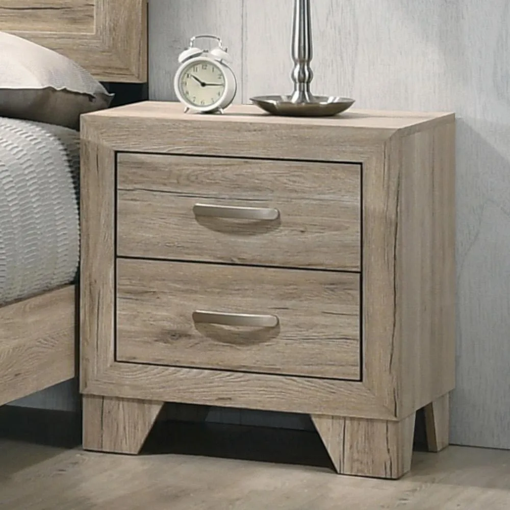 tuphen tuphen Natural Finish 2-Drawer Nightstand 22x16x24 — product photo