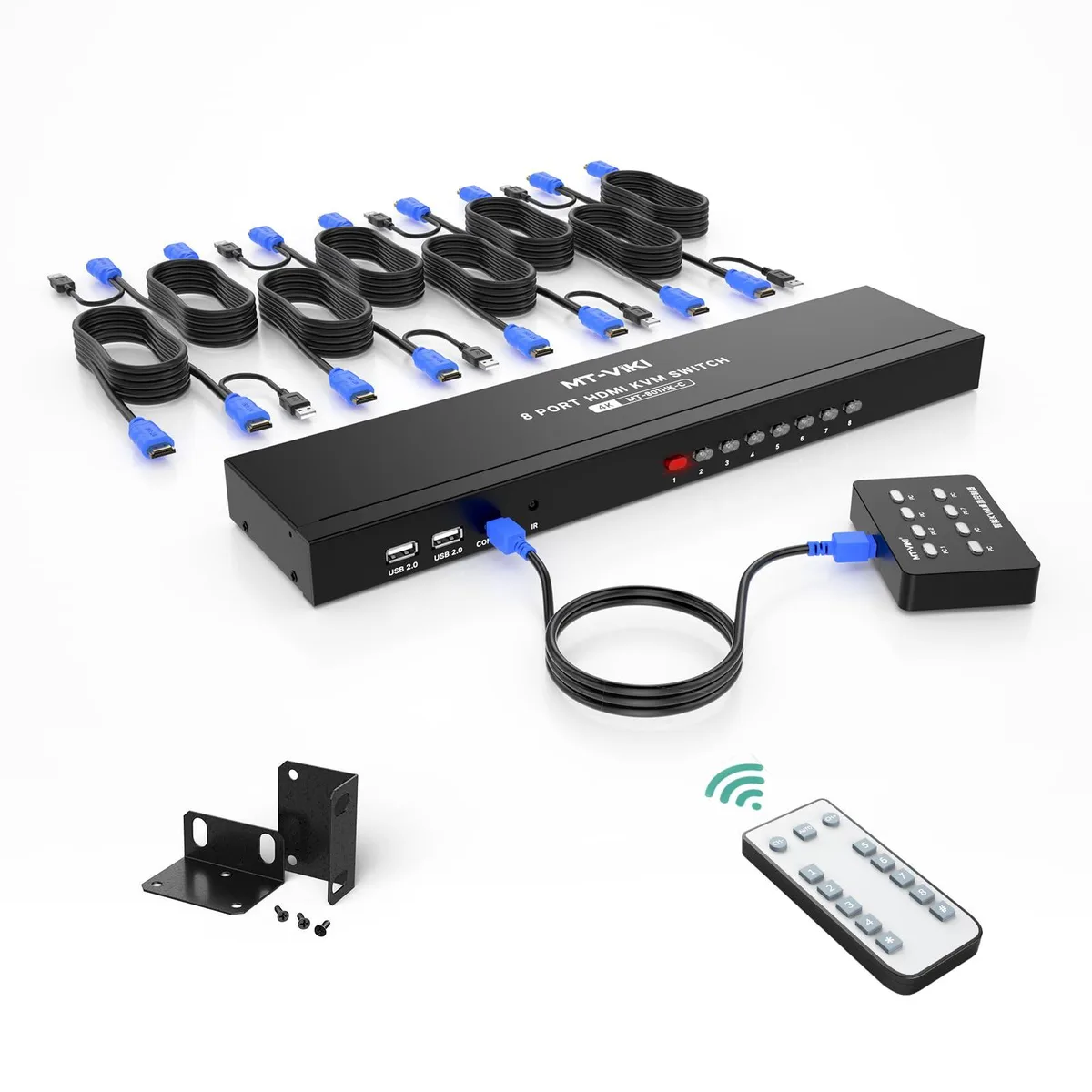Vszerda Vszerda MT-801HK-C-us 8 Port HDMI KVM Switch 4K 30Hz 1U Rack Mount — product photo