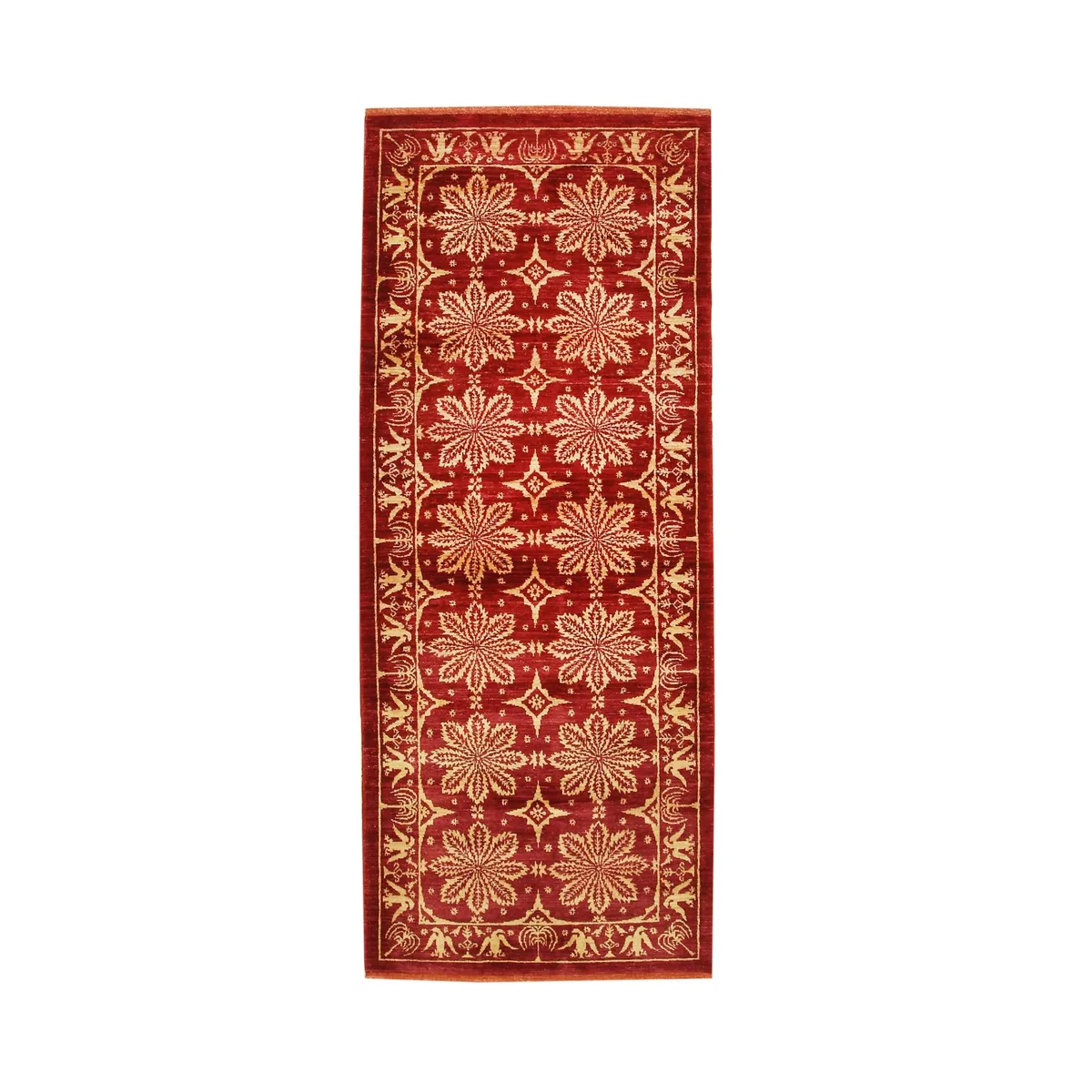 EORC EORC Afghan Wool Red Transitional Area Rug 8' x 10' Handmade Turkish Knot — product photo
