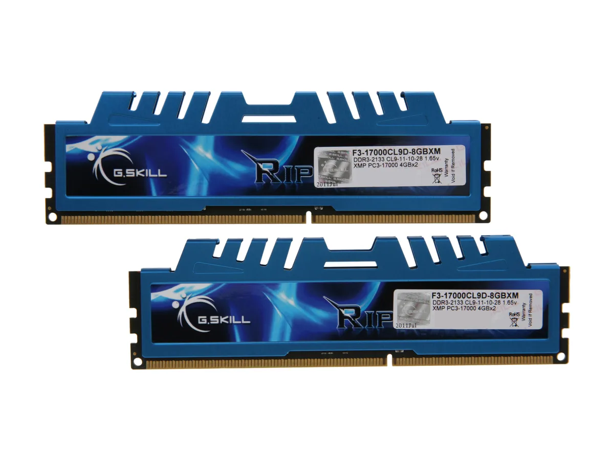 G.SKILL G.SKILL Ripjaws X F3-17000CL9D-8GBXM 8GB DDR3 2133 desktop RAM — product photo